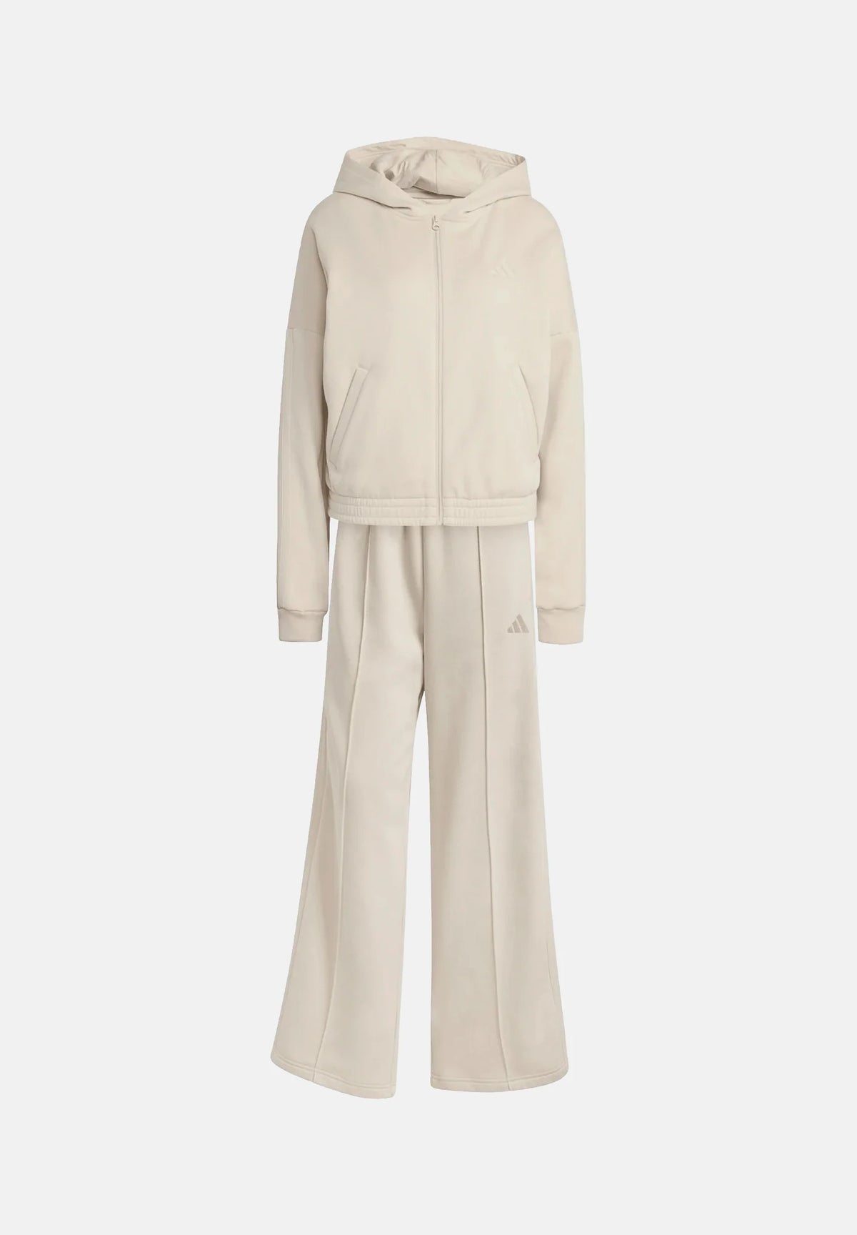 adidas tuta felpata beige donna