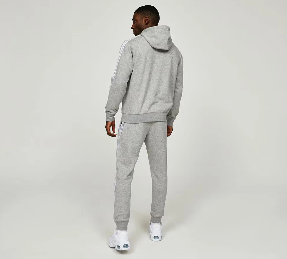 nike tuta club fleece graphic  grigio uomo