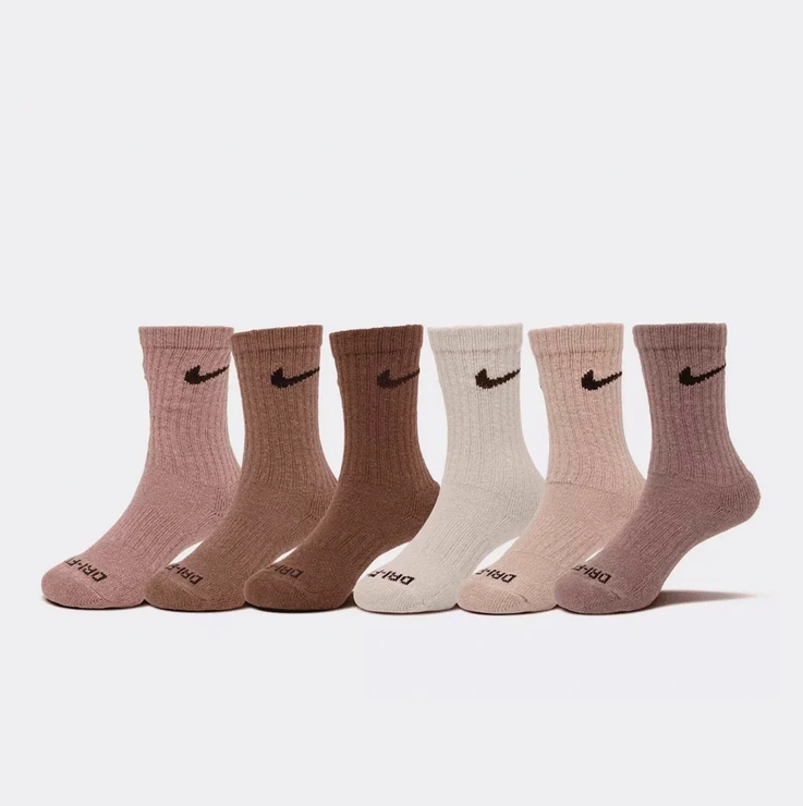 nike set calzini 6pz pearl white bambina