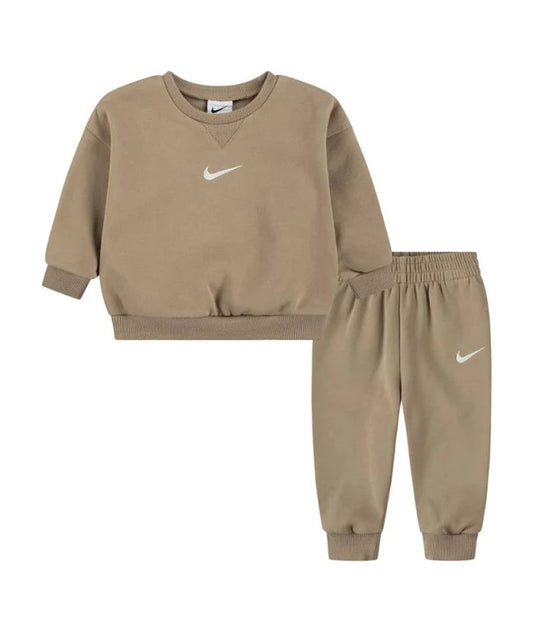 Nike Tuta Fleece Beige bambina