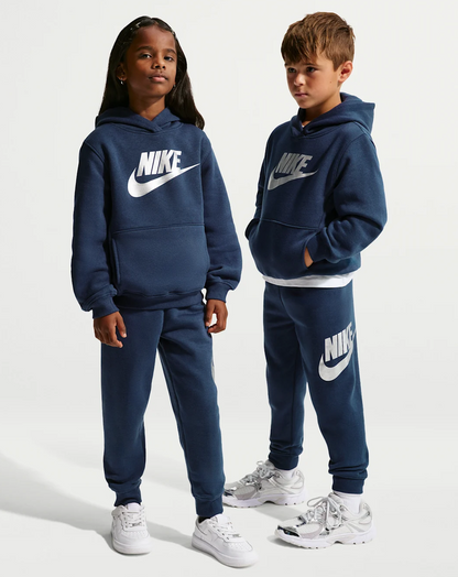 Nike Tuta Fleece Blu Logo Argento bambino
