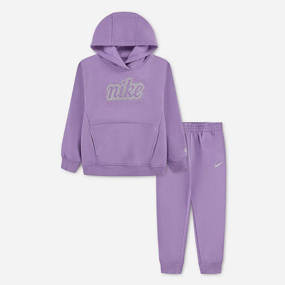 Nike Tuta Lilla Logo Brillantini bambina