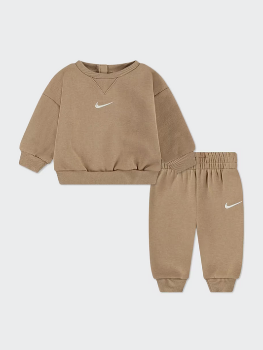 Nike Tuta Fleece Beige bambina