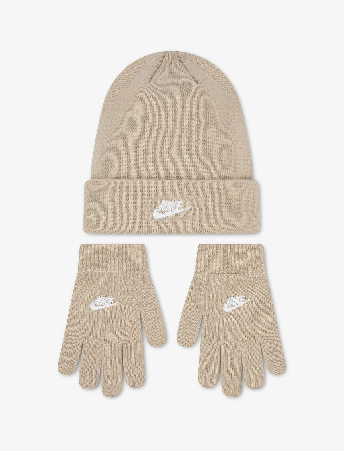nike set cappellino e guanti beige bambina