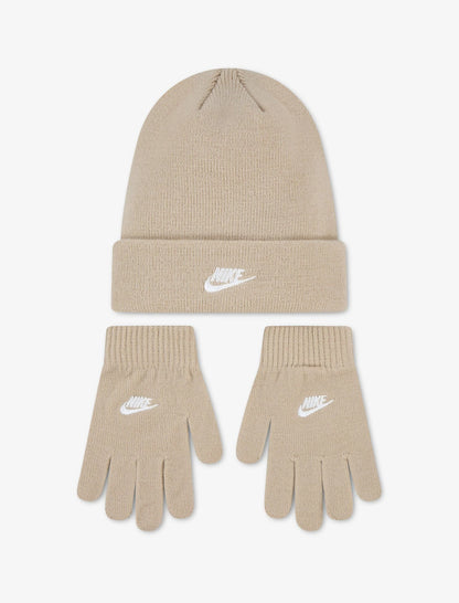 Nike Set Cappellino e Guanti Beige bambina