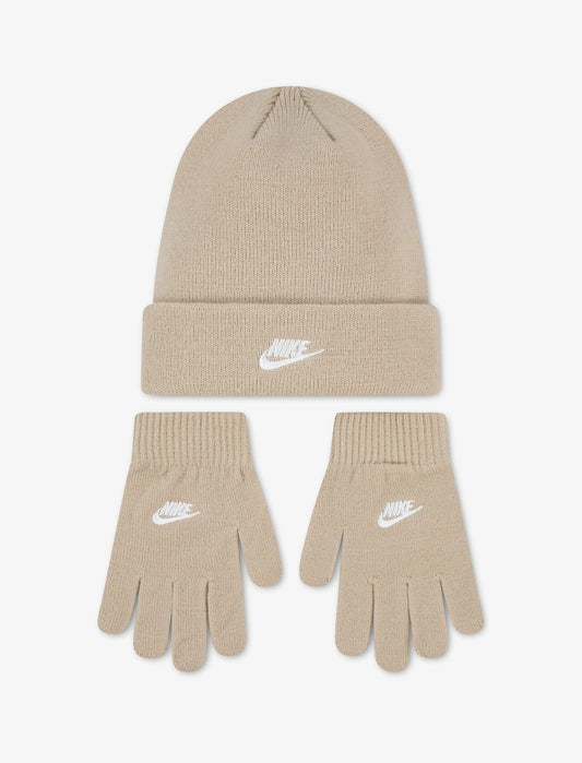 Nike Set Cappellino e Guanti Beige bambina