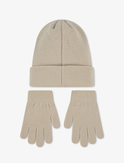 Nike Set Cappellino e Guanti Beige bambina