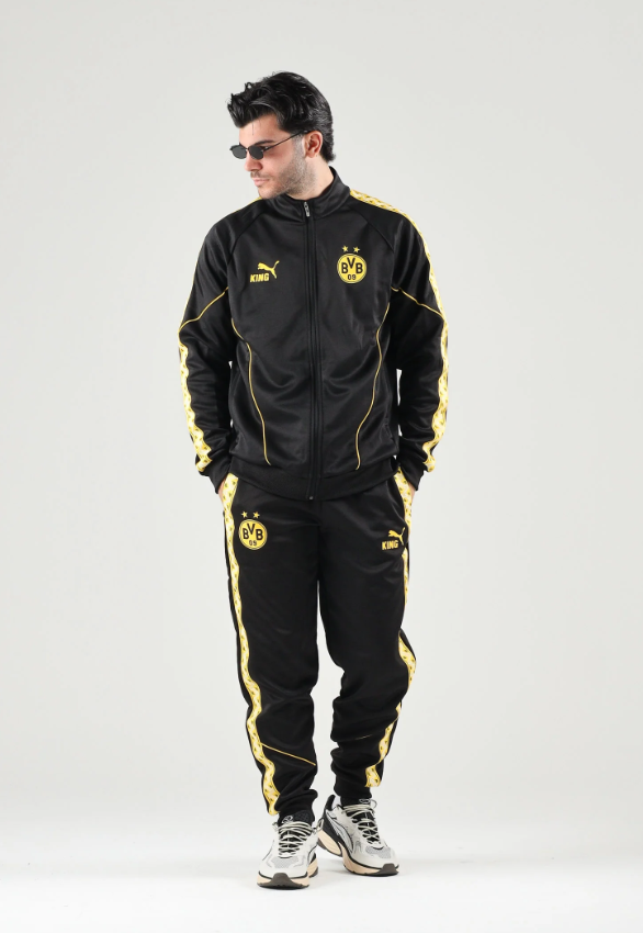 puma tuta completa king borussia dortmund uomo
