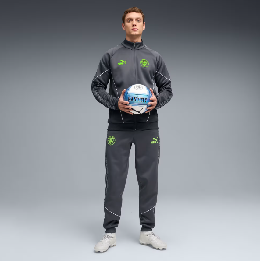 puma tuta completa manchester city king grigio uomo
