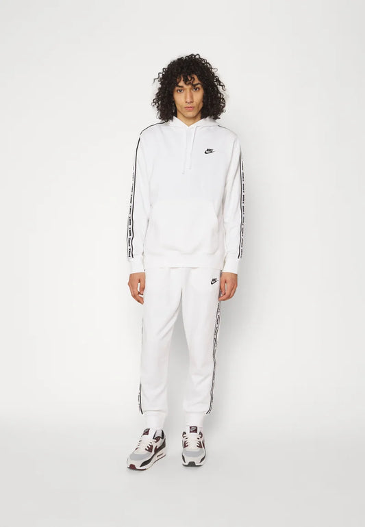 Nike  tuta IN FELPA BIANCA CON CAPPUCCIO e pantalone bianco uomo