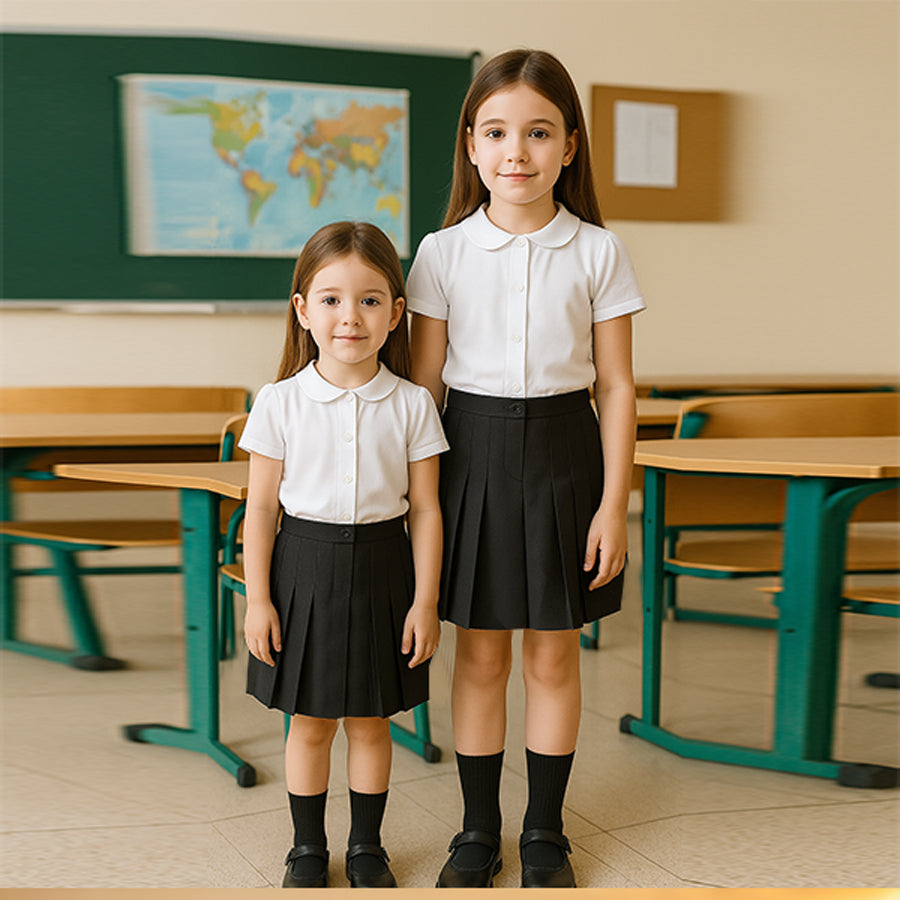 divisa scolastica bermuda finta gonna per bambina