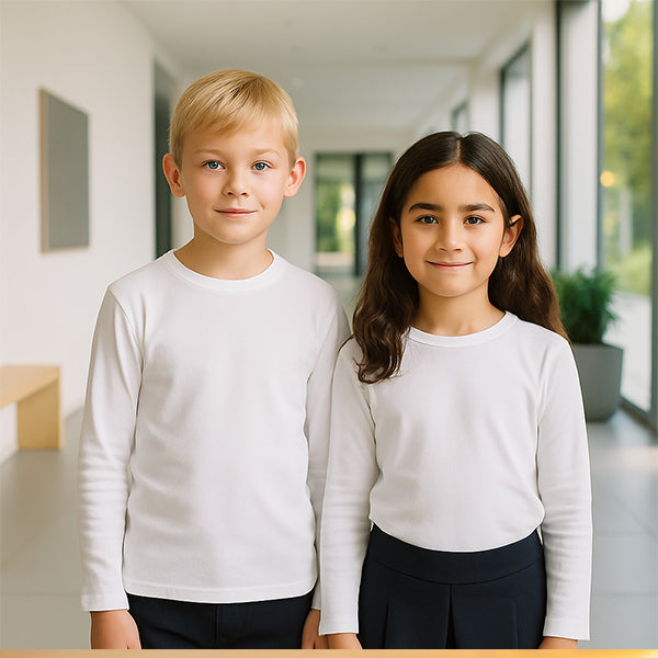 divisa scolastica t-shirt bambini manica lunga