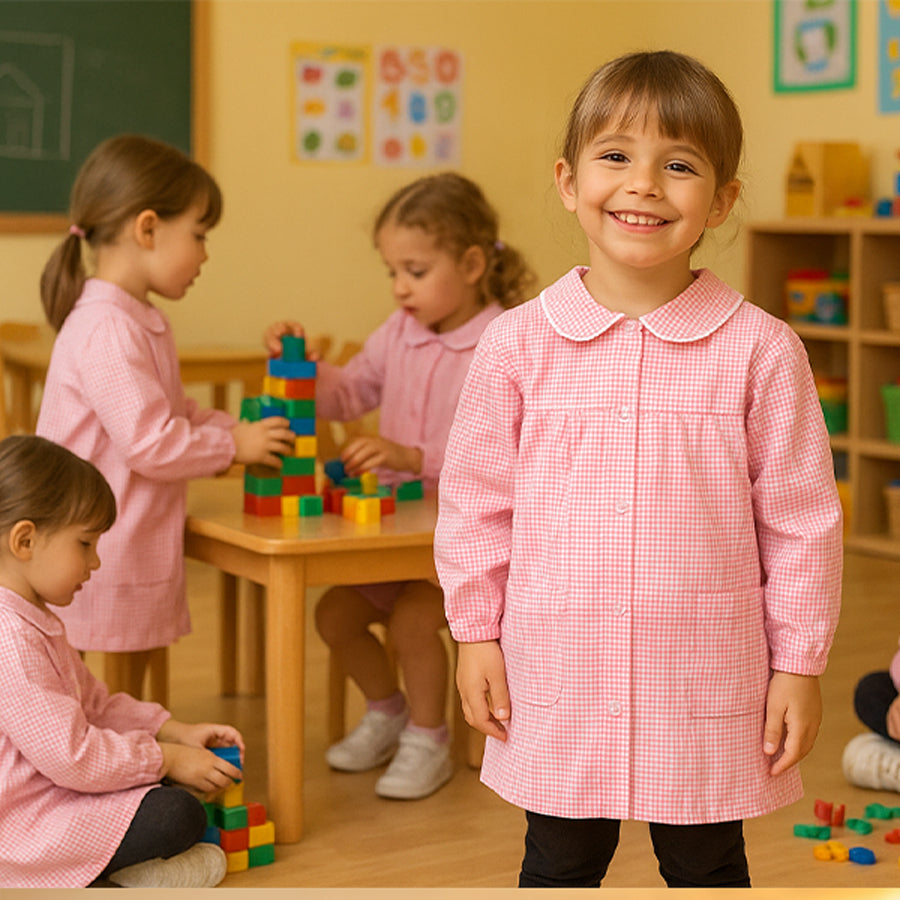 divisa scolastica grembiule bambina per asilo nido e scuole materne