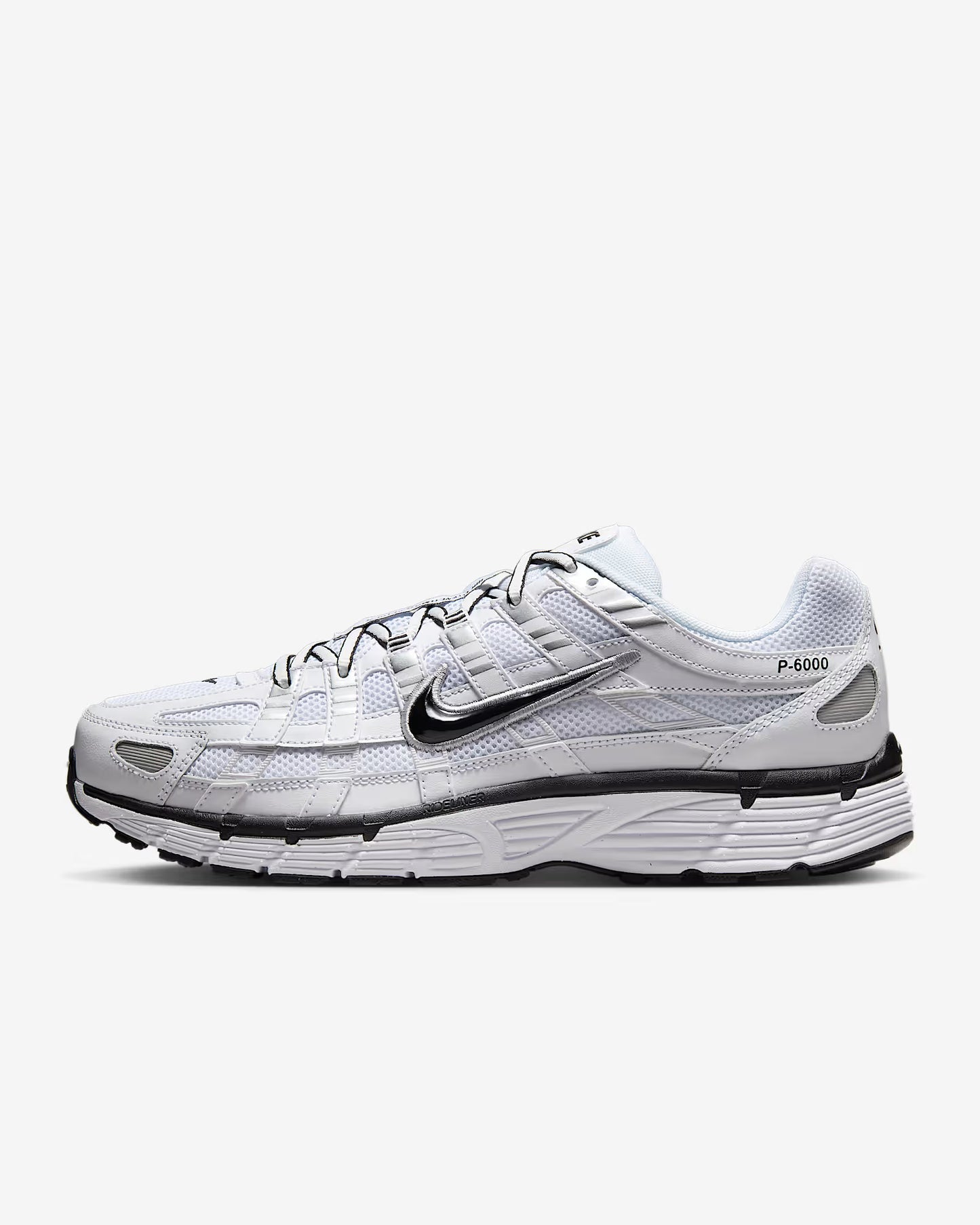 nike p-6000 bianco argento metallizzato nero