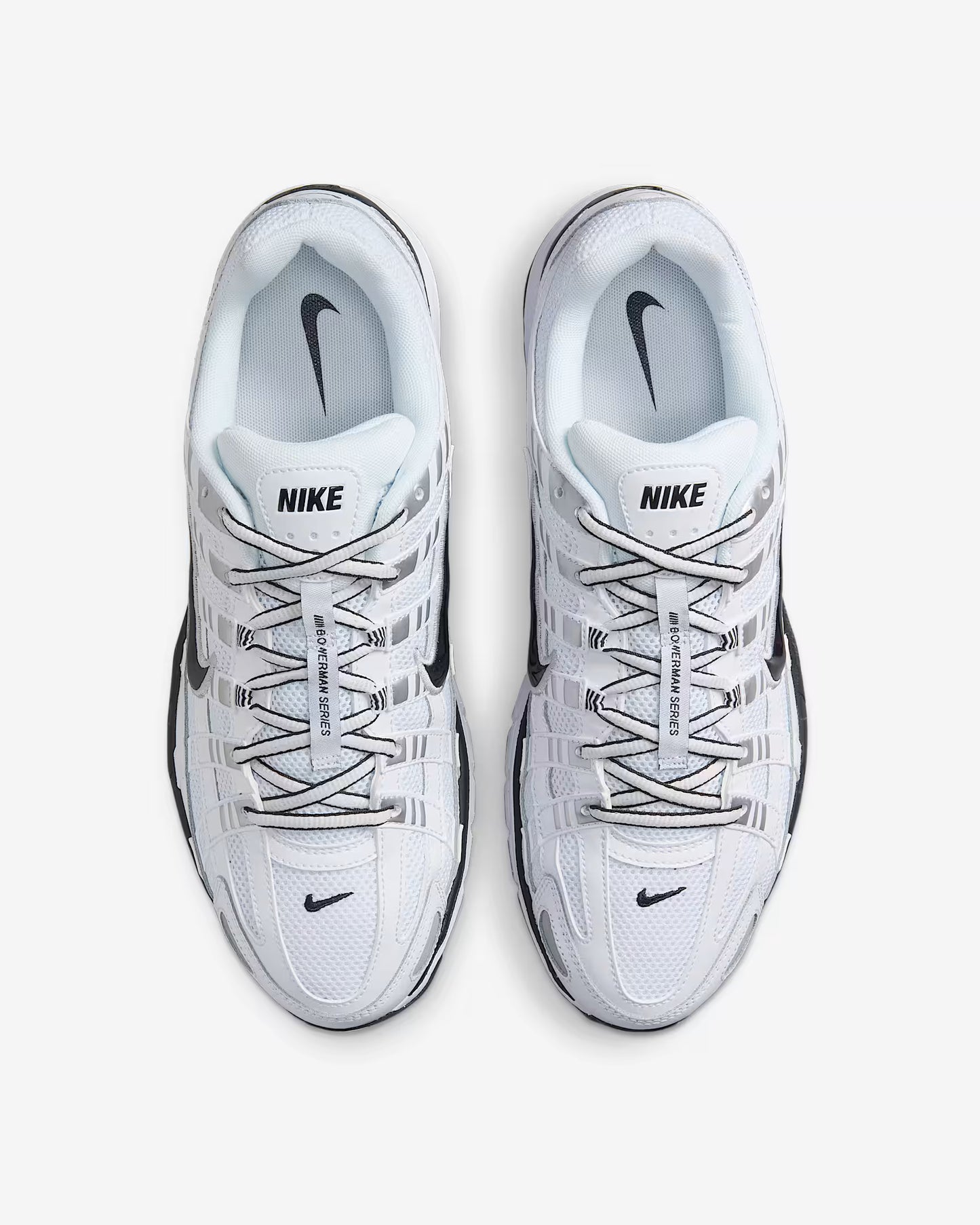 nike p-6000 bianco argento metallizzato nero