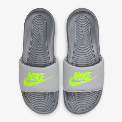 Nike Victori One Men's Slides-Grey Fog/Volt-Smoke Grey