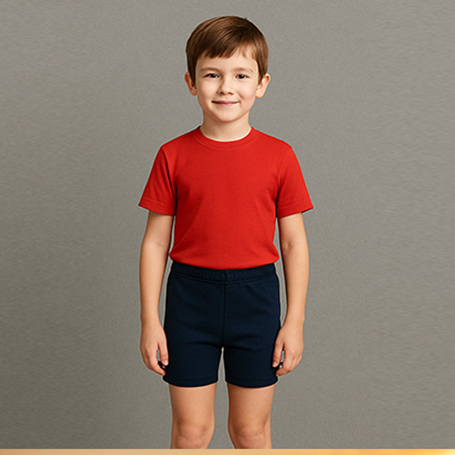 divisa scolastica pantaloncino in felpa non garzata