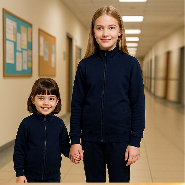 divisa scolastica tuta in felpa bambino non garzata