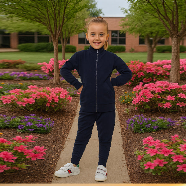 divisa scolastica tuta in felpa bambino non garzata