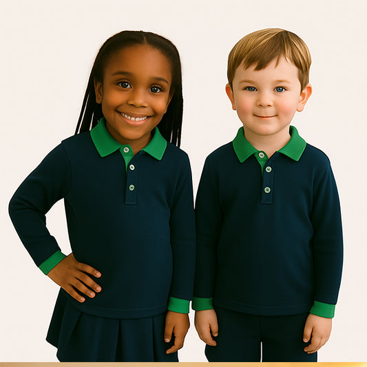 Divisa Scolastica Polo bambini elasticizzata manica lunga