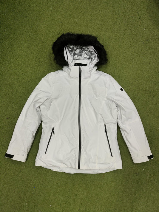 GIACCA NEVE AST DONNA BIANCO CAPPUCCIO PELLICCIA
