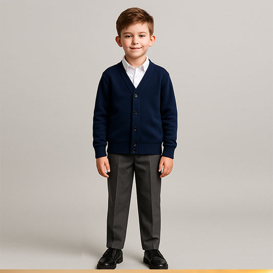 Divisa Scolastica Cardigan per bambini e ragazzi in Felpa non Garzata