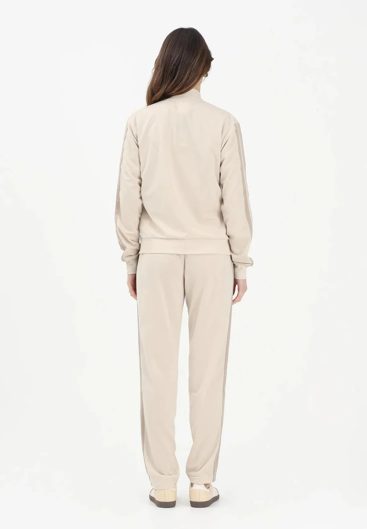 adidas tuta essential 3 stris beige donna