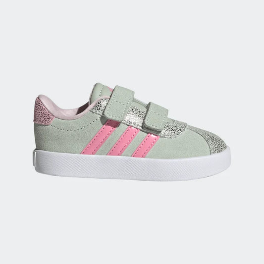 ADIDAS VL COURT  CF VERDE MENTA/ROSA BAMBINA